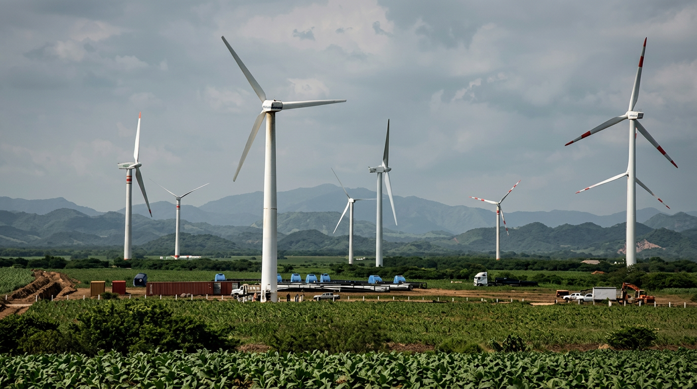 HDPE conduit installation at a wind energy site